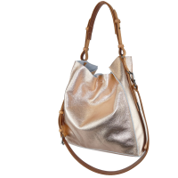 Tasche Tote aus metalic Leder